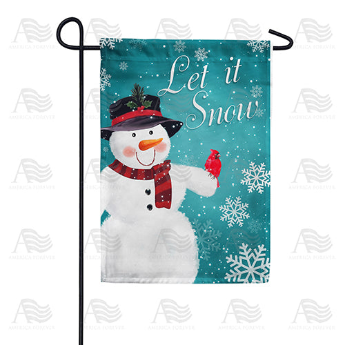 America Forever Snowman & Feathered Friend Garden Flag