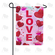 America Forever Love Is In The Air Hearts Garden Flag