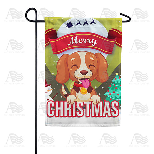 America Forever Yappy Christmas Garden Flag