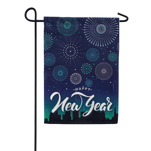 America Forever Blue Fireworks Garden Flag