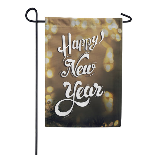 America Forever Happy New Year Lights Garden Flag