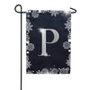 America Forever Silver Snowflakes Monogram Garden Flag