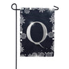 America Forever Silver Snowflakes Monogram Garden Flag