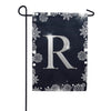 America Forever Silver Snowflakes Monogram Garden Flag