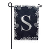 America Forever Silver Snowflakes Monogram Garden Flag