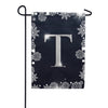 America Forever Silver Snowflakes Monogram Garden Flag