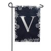 America Forever Silver Snowflakes Monogram Garden Flag