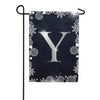 America Forever Silver Snowflakes Monogram Garden Flag