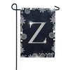 America Forever Silver Snowflakes Monogram Garden Flag