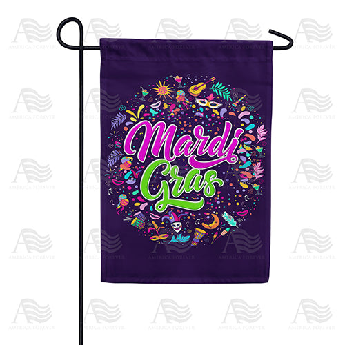 America Forever Mardi Gras Festival Garden Flag