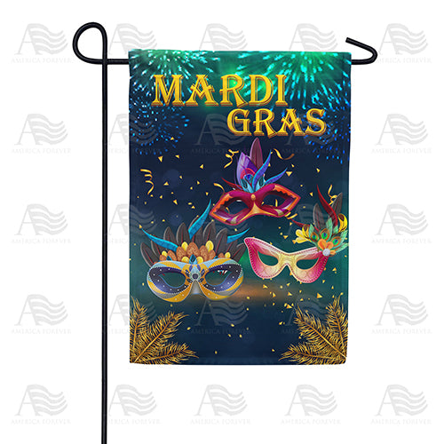 America Forever Mardi Gras Masks Garden Flag