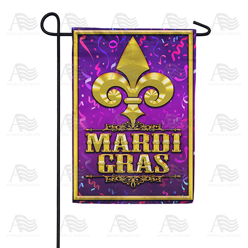 America Forever Festive Fleur De Lis Garden Flag
