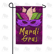 America Forever Glitzy Mardi Gras Mask Garden Flag