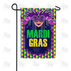 America Forever Mardi Gras Beaded Mask Garden Flag