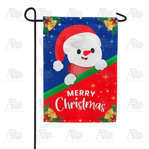 America Forever Santa Snowman Garden Flag