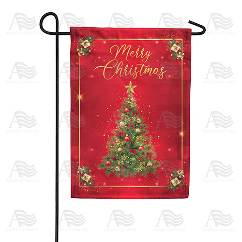 America Forever Merry Christmas Tree Garden Flag