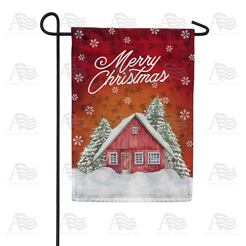 America Forever Christmas At The Cabin Garden Flag