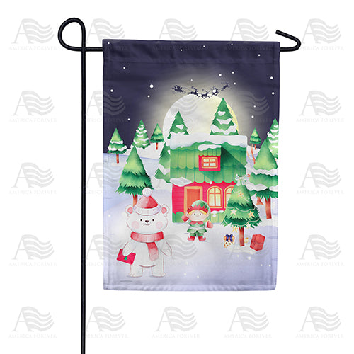 America Forever Santa Came! Garden Flag