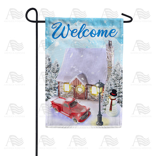 America Forever Winter Welcome Garden Flag