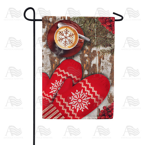 America Forever Winter Warmup Garden Flag