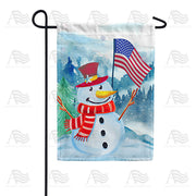America Forever Patriotic Snowman Garden Flag