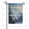 America Forever Silver Snowflake Garden Flag