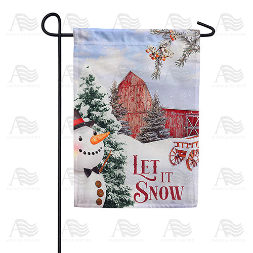America Forever Let It Snow At The Barn Garden Flag