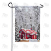 America Forever Winter At Red Cabin Garden Flag