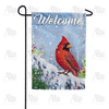 America Forever Welcome Winter Cardinal Garden Flag