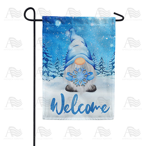 America Forever Welcome To Winter Gnomeland Garden Flag