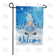 America Forever Welcome To Winter Gnomeland Garden Flag