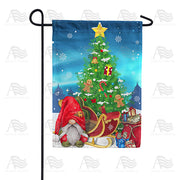 America Forever Santa Gnome And Sleigh Garden Flag