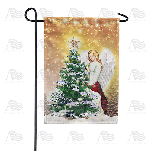America Forever Winter Angel Garden Flag