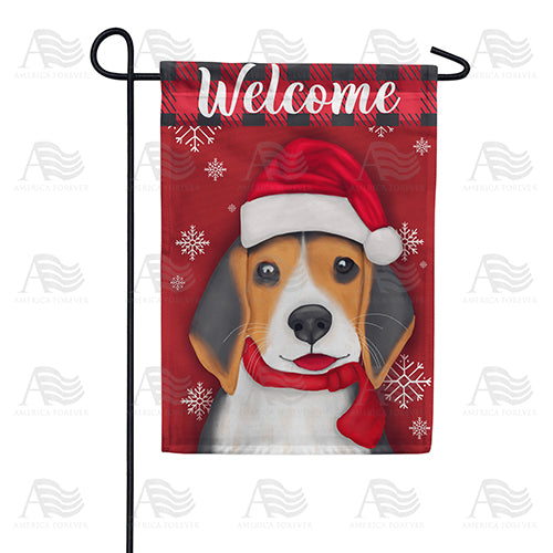America Forever Santa Beagle Garden Flag
