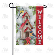 America Forever Winter Bird Welcome Garden Flag