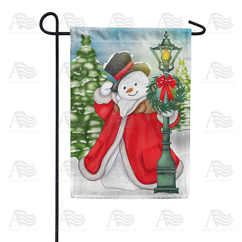 America Forever Stylish Snowman Garden Flag
