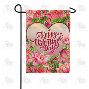 America Forever Pink Valentine Flowers Garden Flag