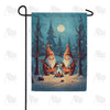 America Forever Gnome Winter Campfire Garden Flag