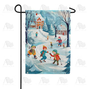 America Forever Winter Neighborhood Fun Garden Flag