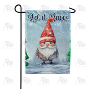 America Forever Gnome Snow Request Garden Flag