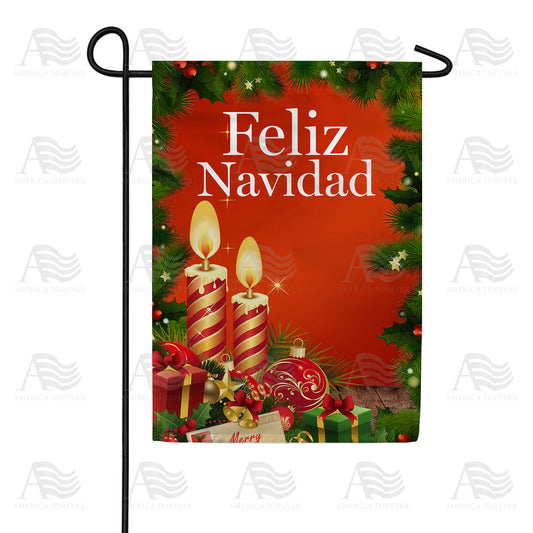 America Forever Feliz Navidad Garden Flag
