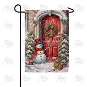 America Forever Knock Knock Winter Is Here Garden Flag