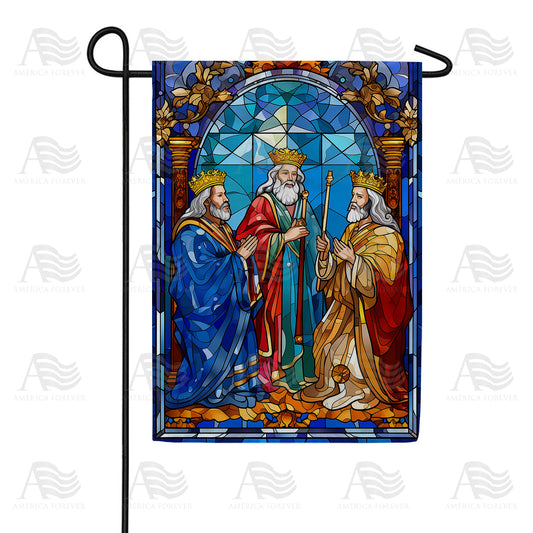 America Forever Stained Glass Royalty Garden Flag
