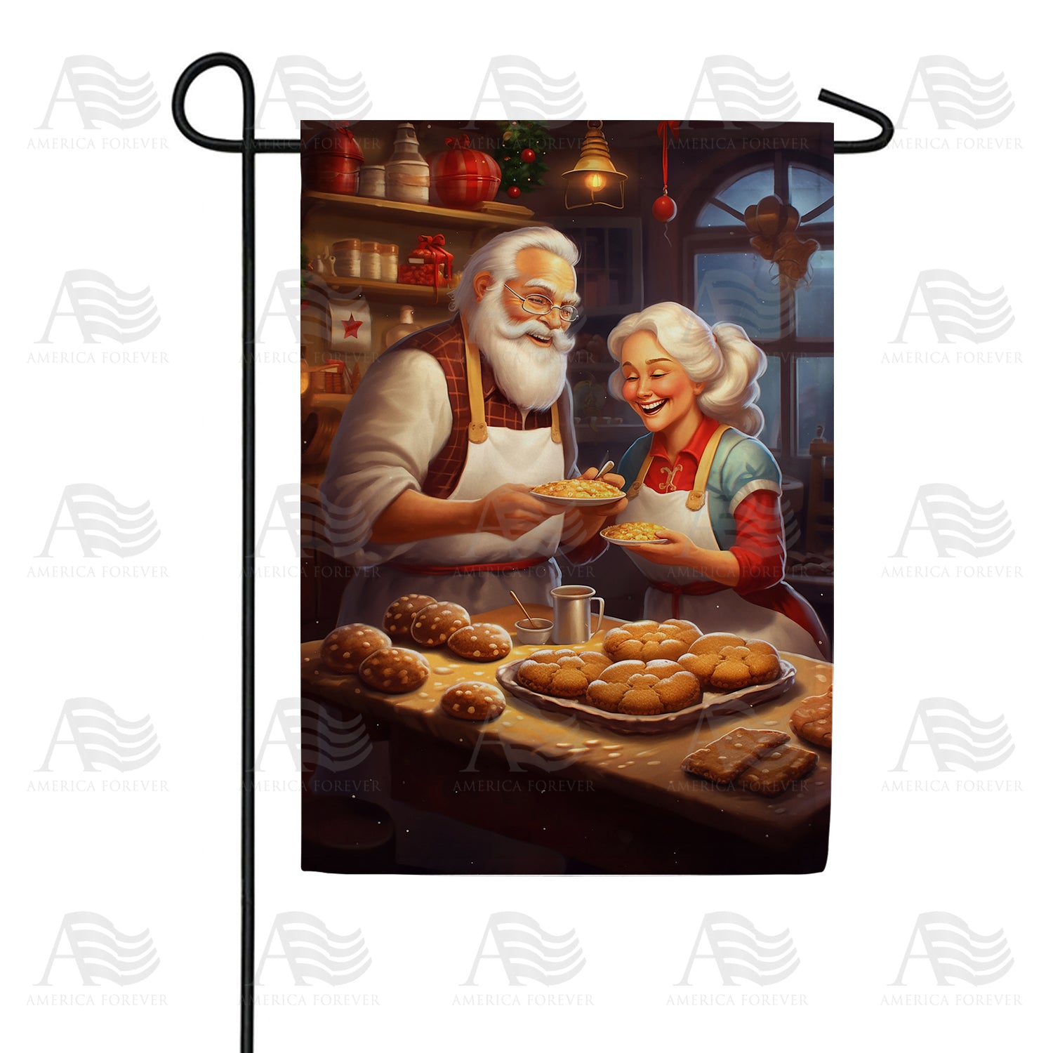 America Forever The Claus Kitchen Garden Flag