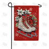 America Forever Winter Holly Skates Garden Flag