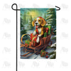 America Forever Christmas Dog Sleigh Garden Flag