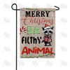 America Forever Christmas Raccoon Garden Flag