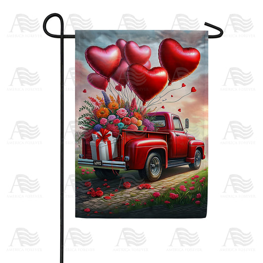 America Forever Vintage Valentine's Delivery Garden Flag