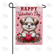 America Forever Puppy Love Valentine's Greeting Garden Flag