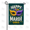 America Forever Festive Mardi Gras Garden Flag